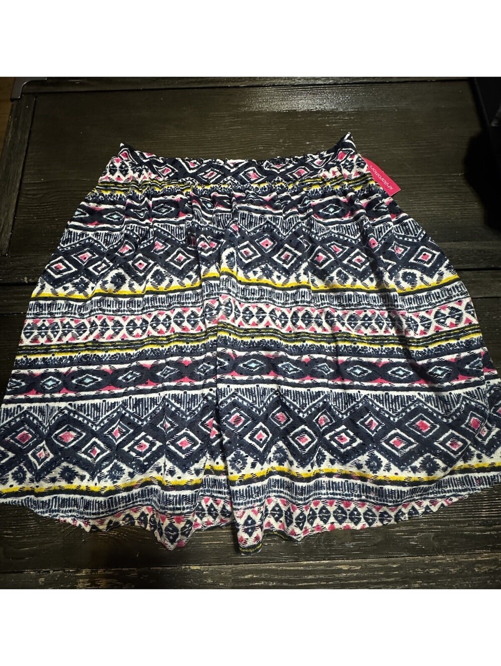 Xhilaration Womens Small Skirt Geometric Boho Print Elastic Waist NWT Target
